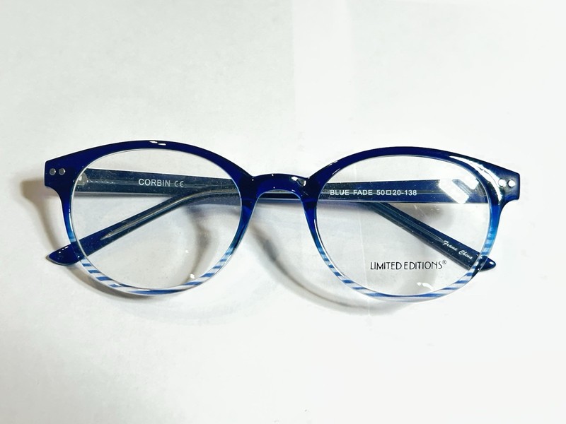 Limited Editions Corbin Blue Fade Eyeglass Frames 50-20-138 NOS gallery