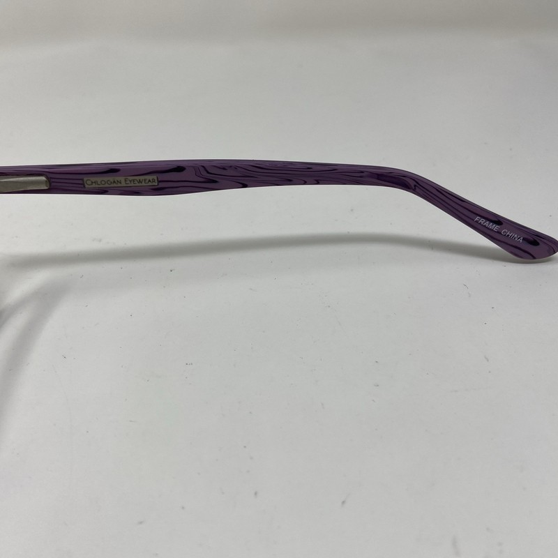 CHLOGAN EYEWEAR 9000 52-17-138 PURPLE BLACK WOOD FLEX HINGE HR94 gallery
