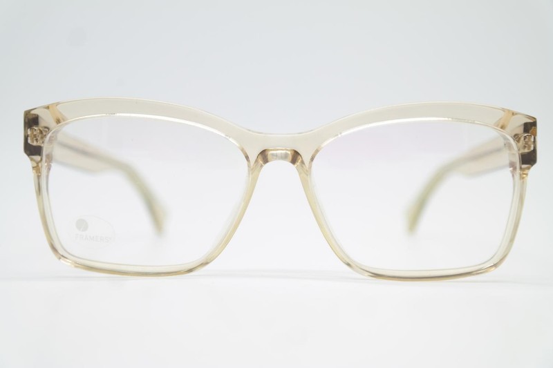Glasses FRAMERS Freya 147 Brown Transparent Oval Eyeglass Frame Glasses New