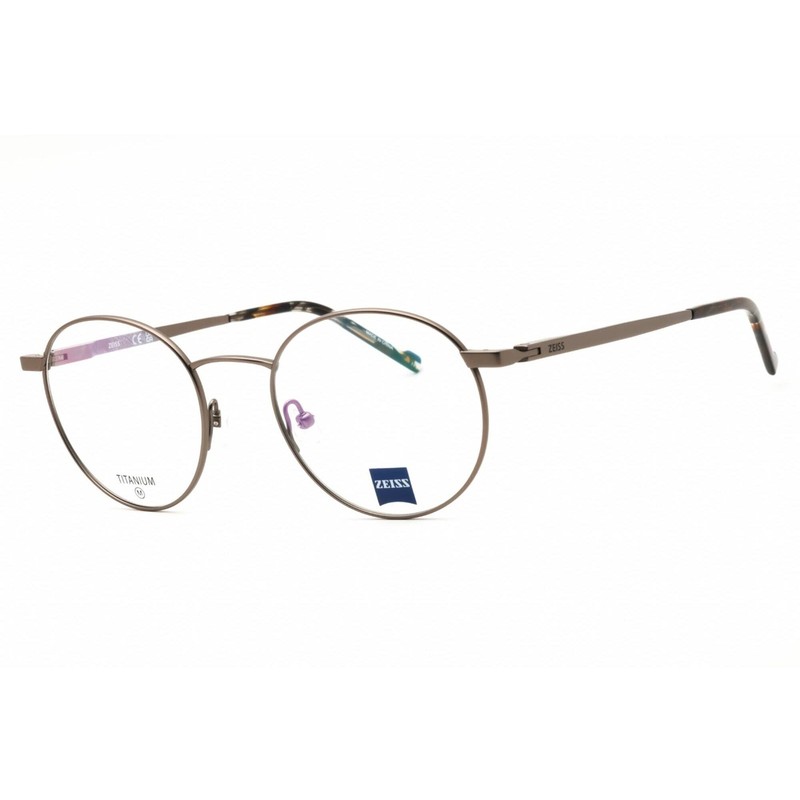 Zeiss Unisex Eyeglasses Metal Satin Light Ruthenium Full Rim Round ZS23141 069