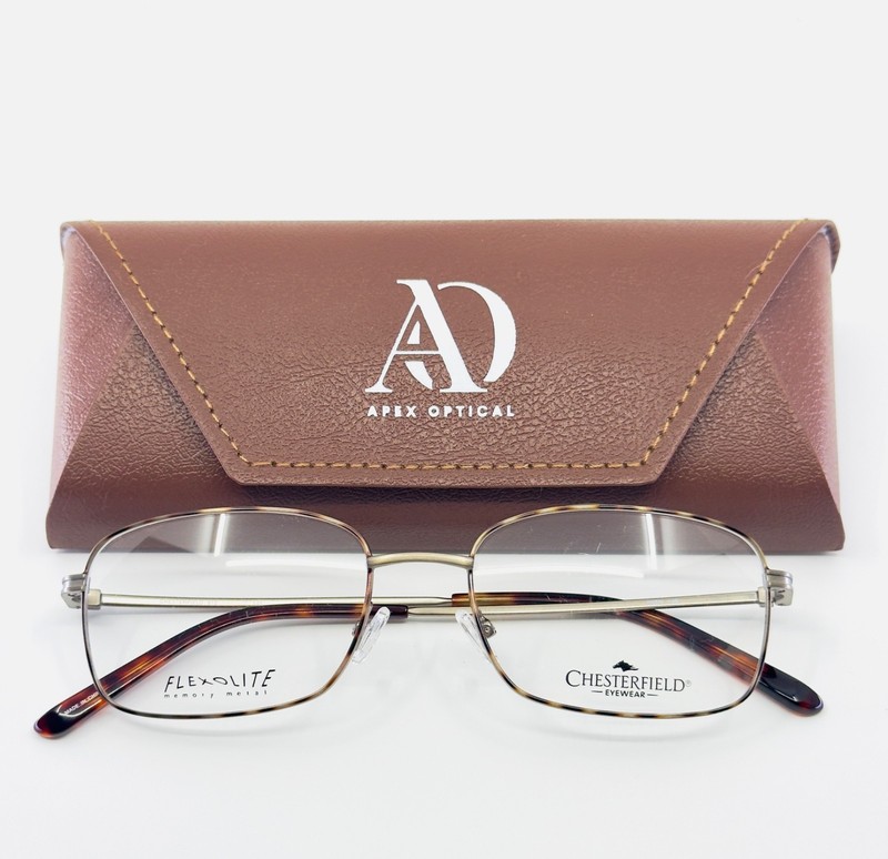 NEW CHESTERFIELD 812 05DN Tortoise Brown Rectangle Eyeglasses 54-18-145 B:37