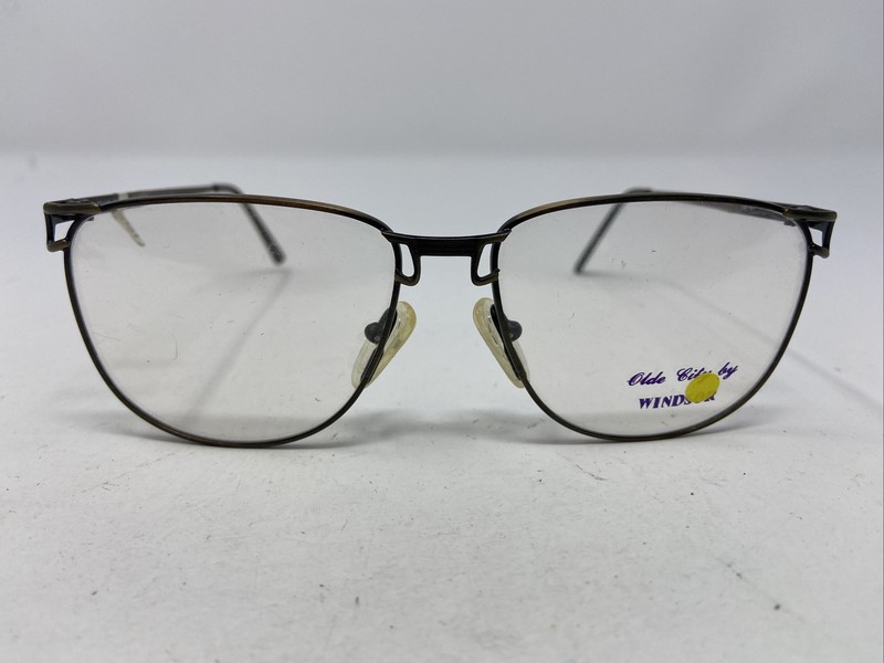Windsor OLDE CITY Italy 18 AT 53-16-140 Dark Gold Full Rim Eyeglasses Frame B581