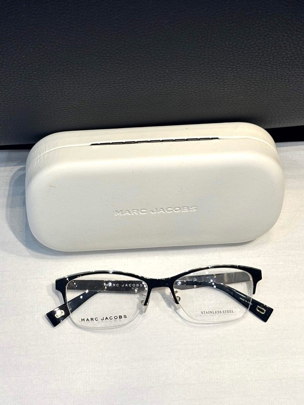 NEW MARC JACOBS 201 807 Stainless Steel Light Gold Half Rim Glasses Frames 52mm