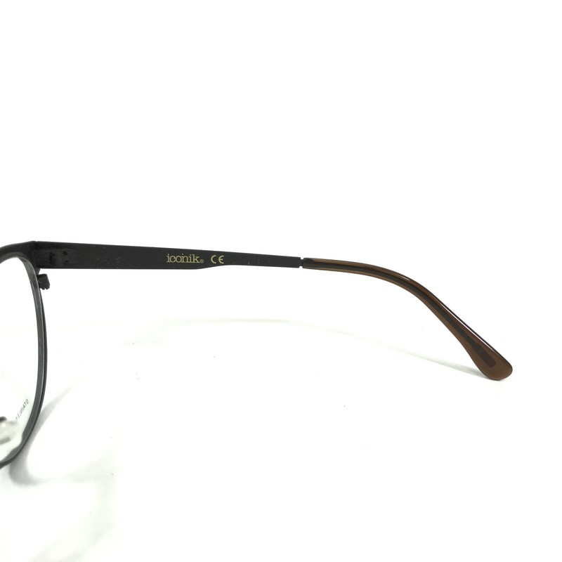 Iconik Eyeglasses Frames Caera C02 Brown Round Full Rim 51-19-140 gallery