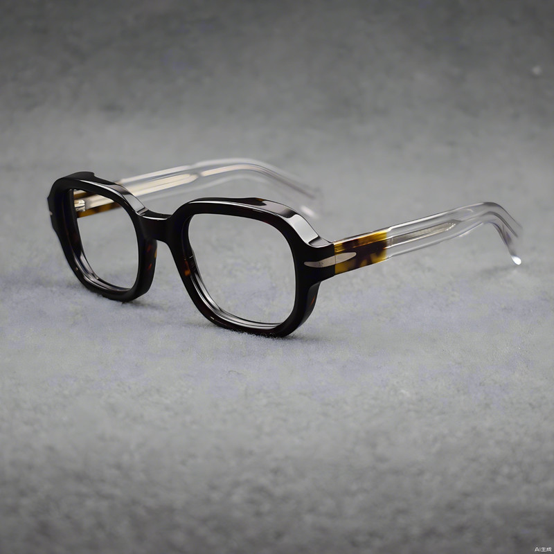 Acetate Thick Vintage Eyeglass Frames Hand Made Square Men Glasses Frames Unisex
