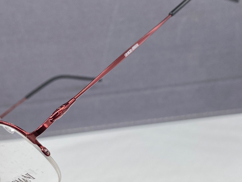 Giorgio Armani Eyeglasses Frames Men Woman Red Square Large Semi-Rimless 1056 52 gallery