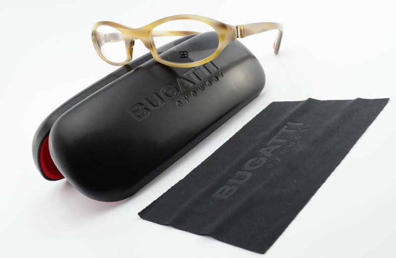 BUGATTI Eyeglasses Odotype 332-34 Ettore 47[]20 Eye Frame Corne Beige + Case …