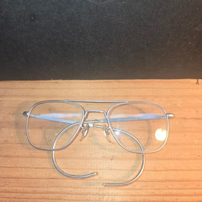 RARE 1960s VIETNAM COMMAND AO USA PILOT OFFICER SILVER GLASSES EYEGLASSES