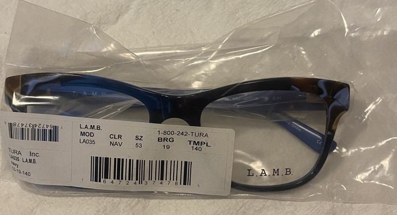 Gwen Stefani Eyeglasses Female L.A.M.B LA035 Navy Blue Optical Frame 53-19-140 gallery