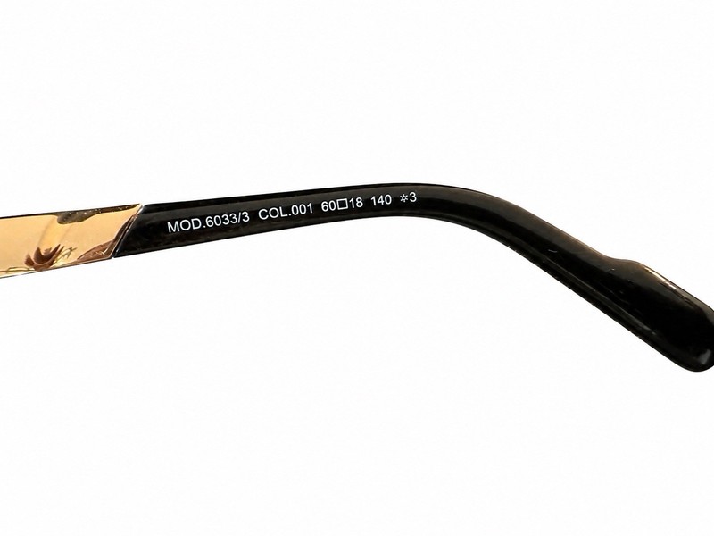 CAZAL 6033/3 Col.001 Black Gold Eyeglasses Frames 60-18-140 w/ Original Case gallery