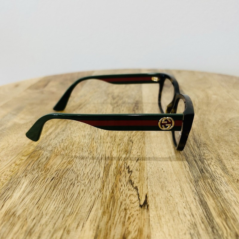 Gucci GG0278O 012 Eyeglasses 55 15 145 Havana Green Red Tortoise Shell Demo gallery