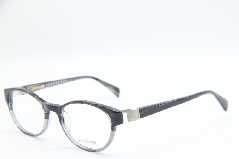 NEW KIO YAMATO KT-096U 04 BLACK GREY AUTHENTIC EYEGLASSES 50-19