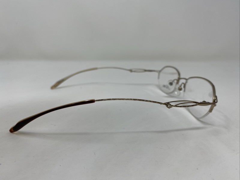 Bellissima BL 705 BROWN 52-18-135 Metal Half Rim Eyeglasses Frame SK82 gallery