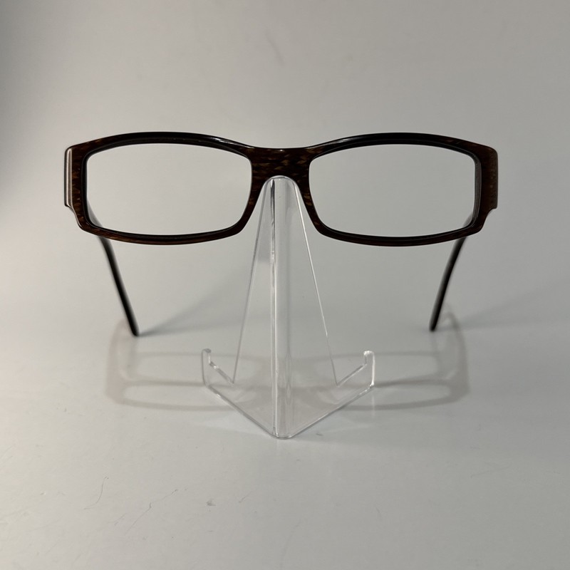 Prada VPR 03H 53016 7BP-101 Honey Brown Chevron Rectangular Eyeglass Frame Only gallery
