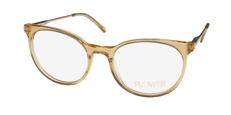 NEW FLOWER 6048 AZALEA EYEGLASSES 238 FULL-RIM PLASTIC 52-18-140 OVAL BEIGE
