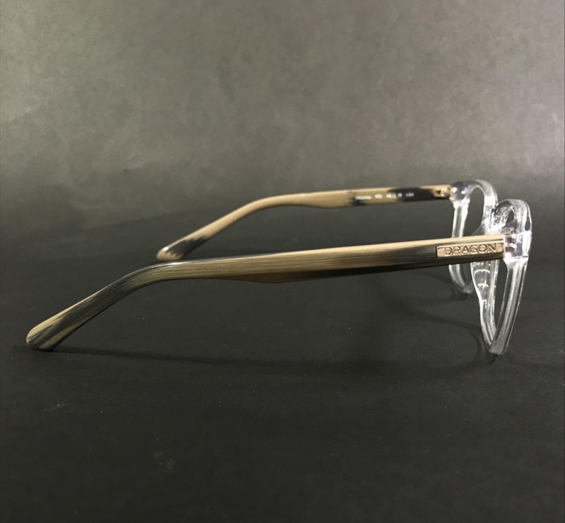 Dragon Eyeglasses Frames DR2026 971 Clear Beige Square Full Rim 53-19-145 gallery
