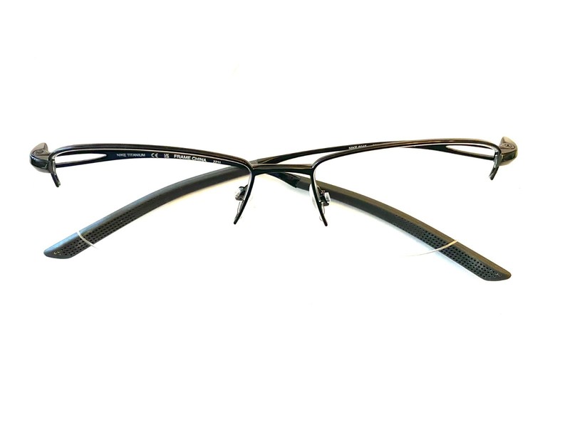 NIKE Titanium Eyeglasses 6045 001 Black Half Rim Frame 56-17-145 without Lenses