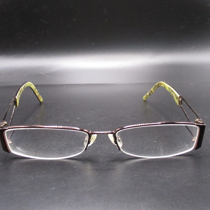 Magic Clip M879 CHOC Women’s Brown Metal Eyeglass Frames 52-17-138 Leopard Print
