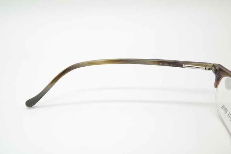 Vintage Cerruti 1881 C 2203 Burgundy Olive Half Rim Glasses Frame NOS gallery
