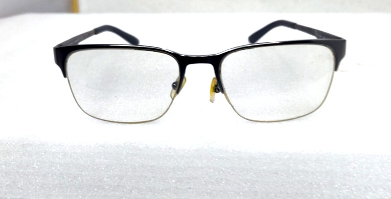 Armani Exchange AX 1060 6003 GRAY BLACK Metal Half Frames EYEGLASSES 53-18-145