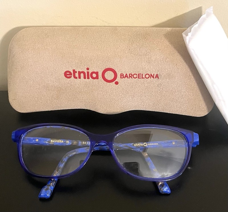 Etnia Barcelona Spain Baviera Blue Authentic Frames Only 54 14 138 + Case, Cloth