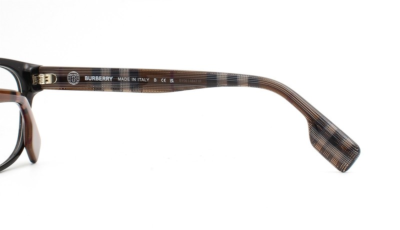Burberry Eyeglasses Glasses B 2381D 4041 Gloss Black on Brown Plaid 51mm w/case gallery