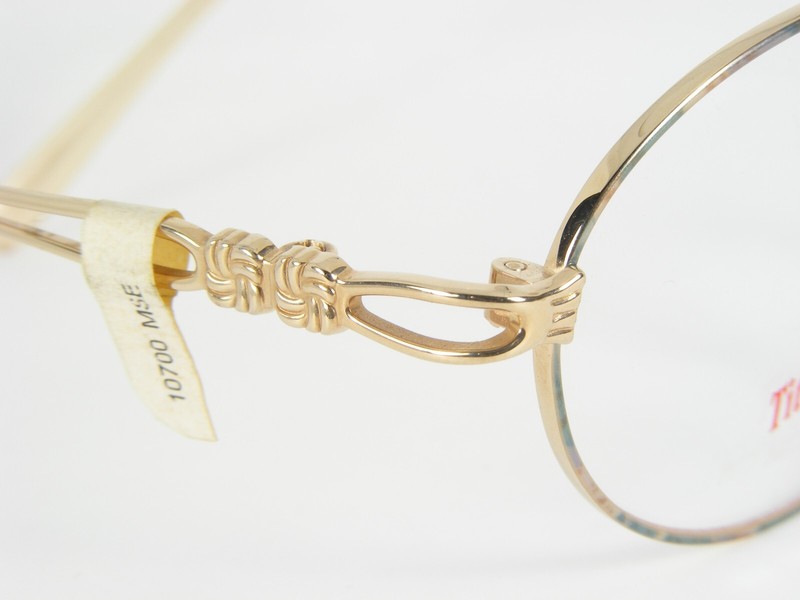 Vintage CHARMANT Titanium CH8223 TV GOLD /TEAL /OTHER EYEGLASSES 52-18-153mm gallery