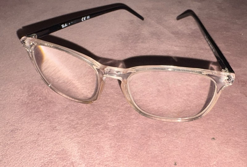Ray-Ban Eyeglasses RB 5387 5629 Crystal/Black Square Frame 54[]18 150