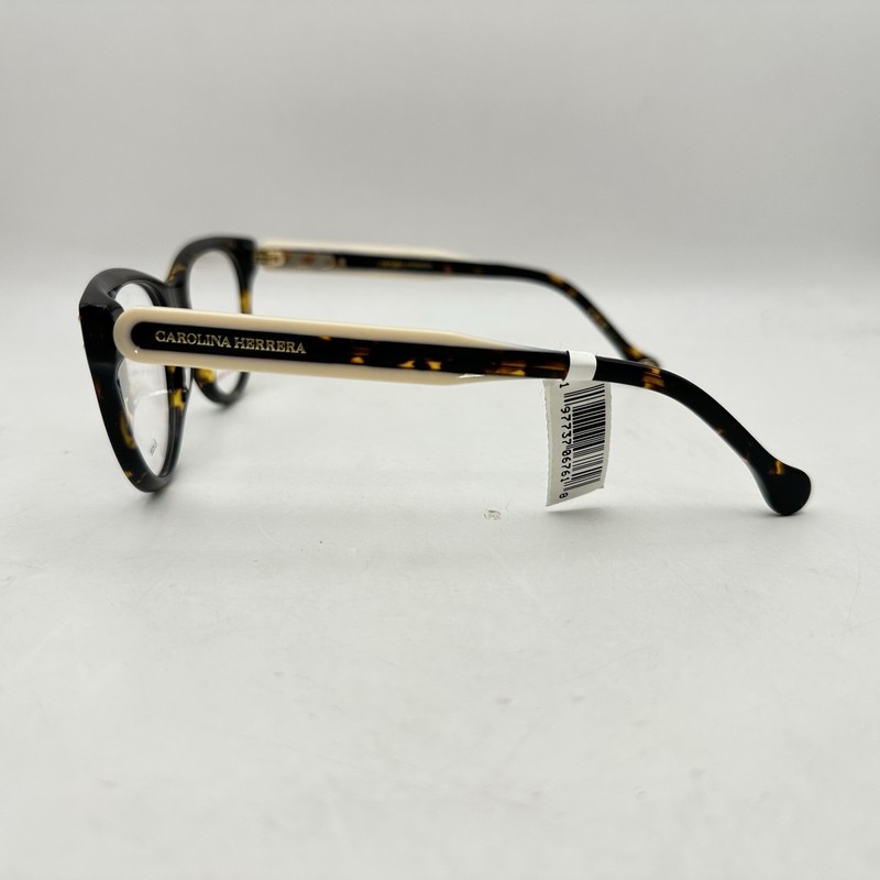 Carolina Herrera Womens Cat Eye Full Rim Acetate Eyeglasses HER0256 Havana gallery