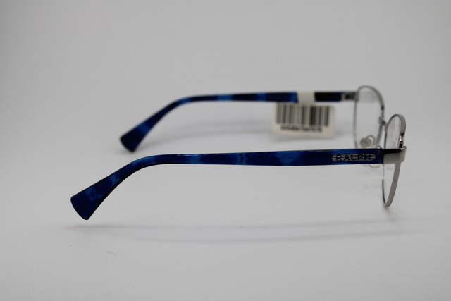NEW RALPH LAUREN RA 6048 9001 SILVER BLUE AUTHENTIC EYEGLASSES 55-16 gallery