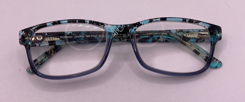 WILDFLOWER EYEWEAR FRAMES ONLY EYEGLASSES JACINTA BLACK BLUE 53-17-140