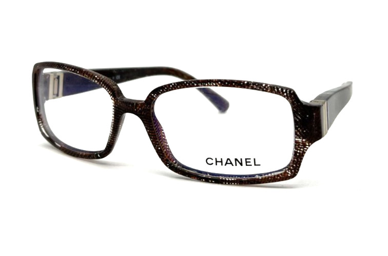 NEW CHANEL 3164 C.1123 CRYSTAL BROWN TWEED AUTHENTIC EYEGLASSES 54 – 16
