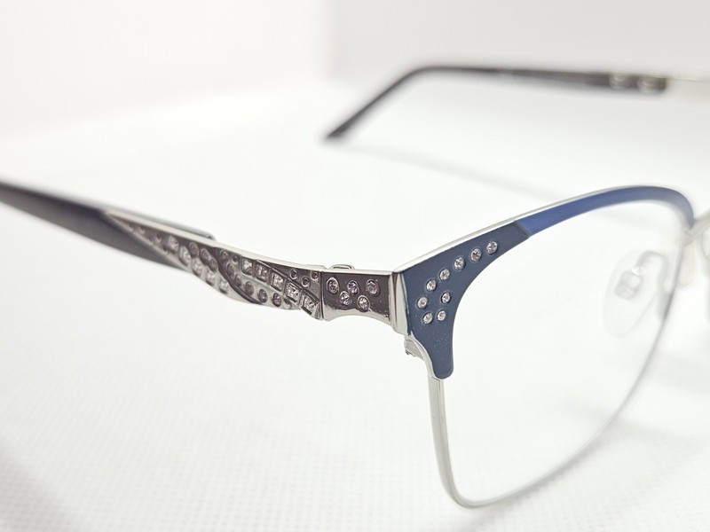 Diva 5588 137 Blue & Silver Eyeglasses Frames 54-17-145 Made In Italy gallery