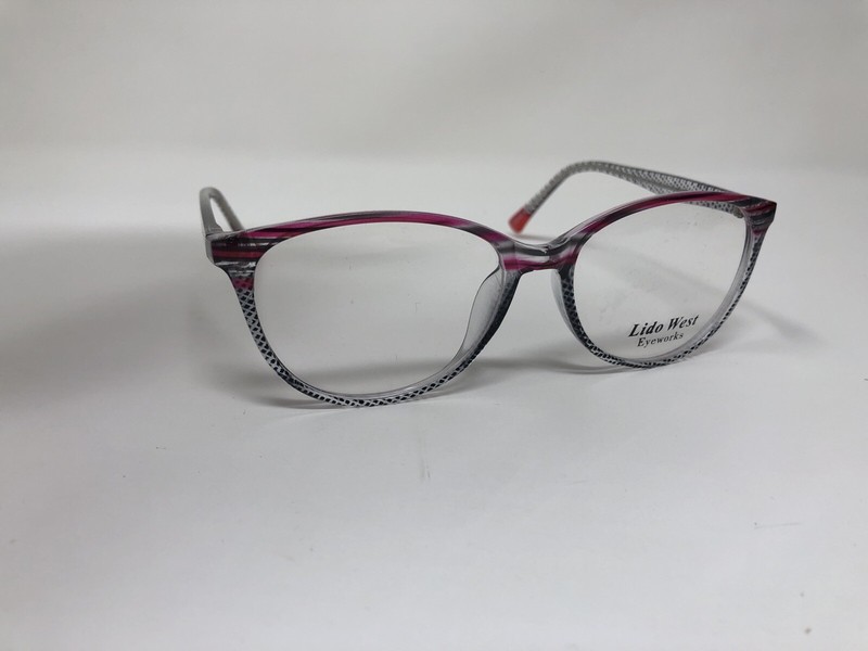 Lido West Eyeglasses Frame PALM RED STREET 52/16/140 Multi Color Crystal PF03 gallery