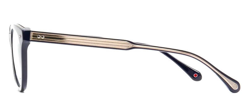DANSHARI OBERON DA00303AU DARK BLUE/GOLD TRIM AUTHENTIC EYEGLASSES 49-22 JAPAN gallery