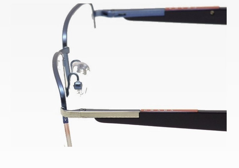 Timeless Versatile Prada VPS55B ACC1O1 Unisex Eyeglasses Metallic Aqua Blue gallery
