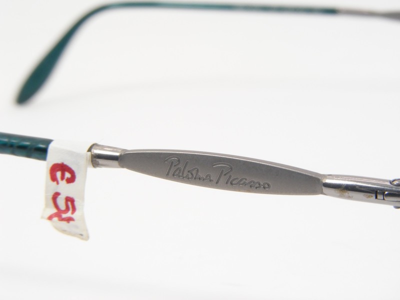 Paloma Picasso by METZLER 8371 707 GREEN / SILVER EYEGLASSES 48-20-135mm (NOTES) gallery