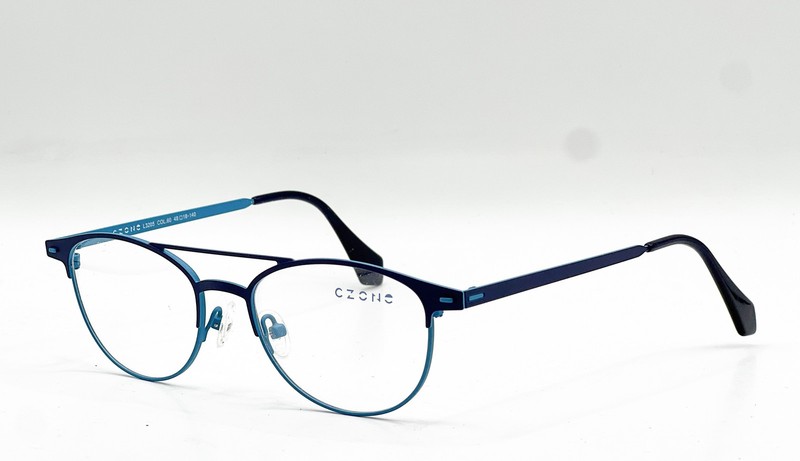NEW C-ZONE L3205 60 NAVY BLUE/LIGHT BLUE AUTHENTIC EYEGLASSES 48-18