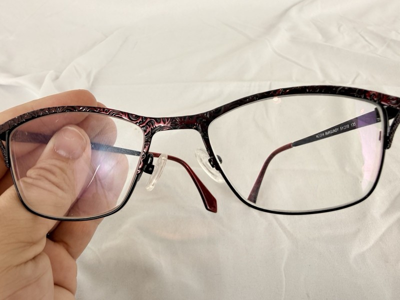 NAT & COCO France Eyeglasses Frame NC1314 Burgundy 51-18-135 Full Rim Vintage gallery