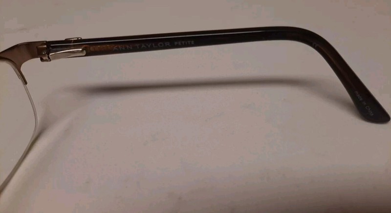 Ann Taylor Petite Rose Gold Metal Half Rim Eyeglass Frames ATP701 C02 48 16 125 gallery