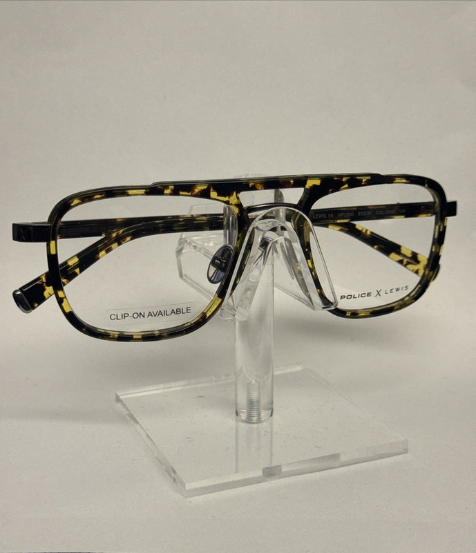 POLICE LEWIS HAMILTON 14 VPLB30 0568 EYEGLASSES MENS FULL-RIM WITH SUNGLASS CLIP gallery