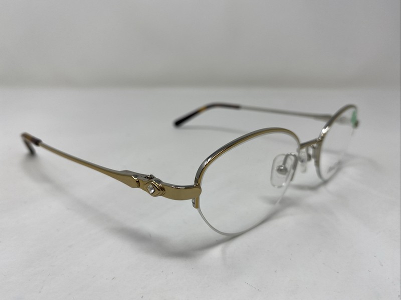 Bellissima BL 627 Gold/Silver 50-19-135 Half Rim Metal Eyeglasses Frame 0997 gallery