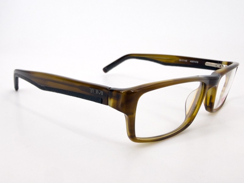 NOS Tumi T305 Eyeglasses FRAMES 53[]17-140 Olive Green Brown Acetate M063