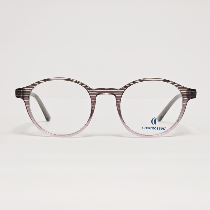 Charmossas Mayumba Women’s Round Glasses in Pink Crystal Stripe | Size: 49mm