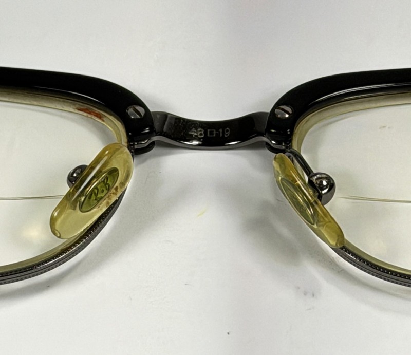Ran Ban Vintage Eyeglasses RB5020 2000 Browline Black Italy48-19-135 FRAMES ONLY gallery