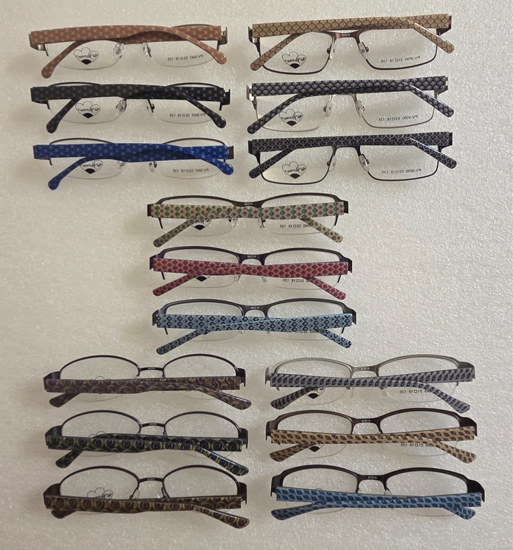 New Wholesale Bulk Lot 15 Designer Clear Lens Optical Eyeglasses Frame Free Sun gallery