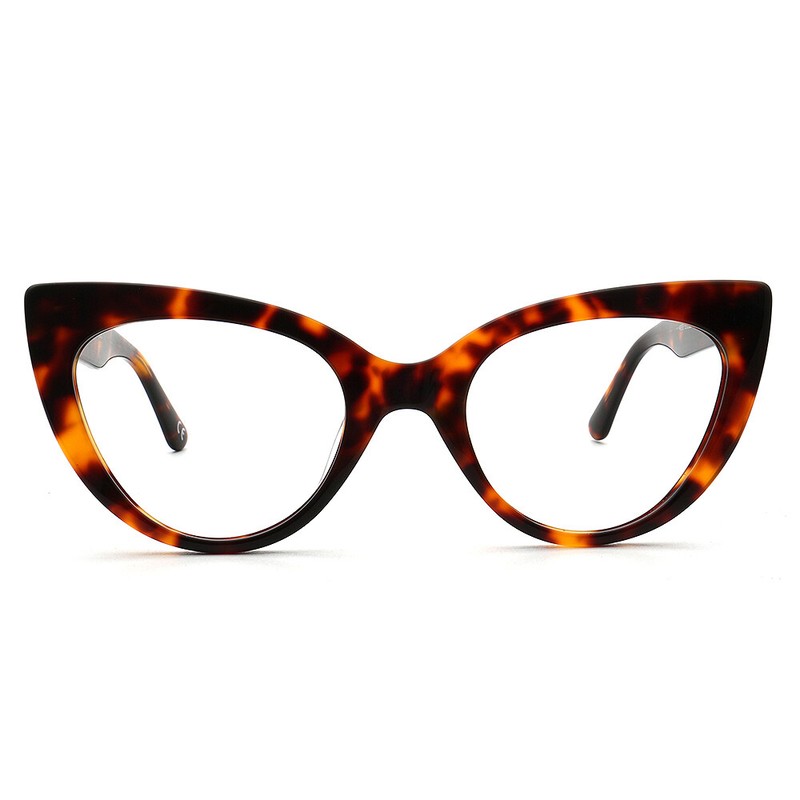 Trendy Cat Eye Glasses Frames Women Myopia Eyeglasses Modern Spectacles Tortoise