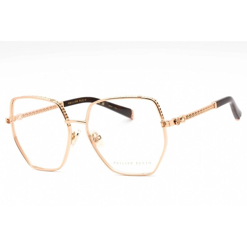 NEW PHILIPP PLEIN VPP054S 08FC SHINY COPPER GOLD AUTHENTIC EYEGLASSES 57-15-135