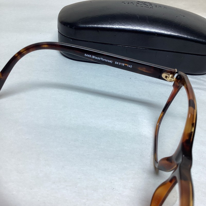 Coach Hc 6129 5446 Black/Tortoise Rectangle Eyeglasses Frames 54-16-140 gallery