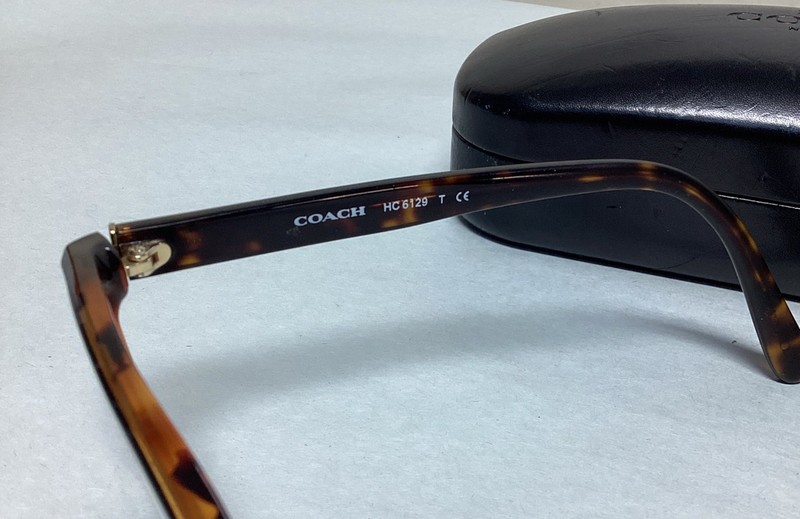 Coach Hc 6129 5446 Black/Tortoise Rectangle Eyeglasses Frames 54-16-140 gallery